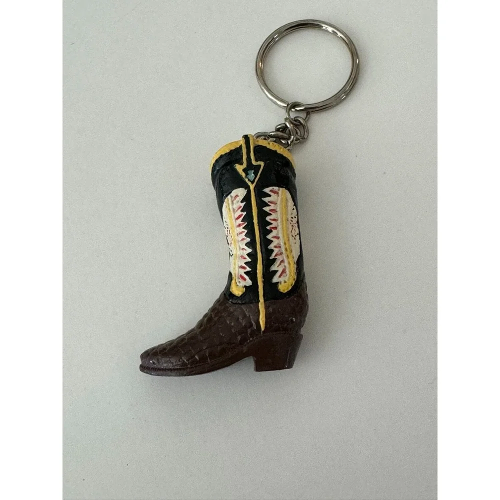 Boot Keychain Key‎ Ring Multi-Color Resin Like